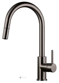 Eurorama Inox 702600 Black Brushed PVD Υψηλή Μπαταρία Κουζίνας Inox Με  Περιστρεφόμενο αποσπώμενο Ρουξούνι Με Συρόμενο Ντους
