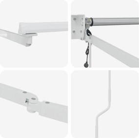 vidaXL Electric Awning Frame 3,5 x 2,5 m Λευκό
