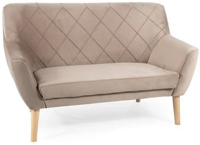 SOFA KIER 2 VELVET C. BEŻ BLUVEL 40 / BUK DIOMMI-80-2839