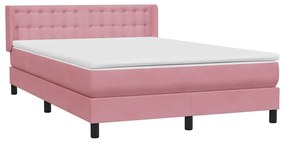 vidaXL Κρεβάτι Boxspring με Στρώμα Σκούρο Μπλε 200x220 εκ. Βελούδινο