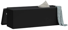 Παγκάκι Αποθήκευσης Πτυσσόμενο Μαύρο από PVC - Μαύρο