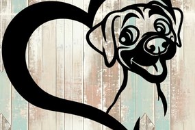 Σετ των 2 Intra απο ξύλο plywood 3mm-4mm πάχος – Σχεδιασμός Rhodesian Ridgeback Δίασταση 20x20 cm INTRAFABR-104623896