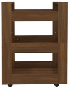 vidaXL Τρόλεϊ Κουζίνας Καφέ Δρυς 60x45x80 εκ. από Επεξεργασμένο Ξύλο