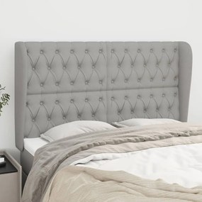 Κεφαλάρι με Πτερύγια Ανοιχτό Γκρι 163x23x118/128 εκ. Υφασμάτινο 3118298