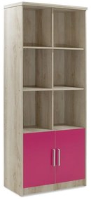 Βιβλιοθήκη παιδική σύνθετη Looney χρώμα castillo-ροζ 80,5x36,5x183,5εκ 80.5x36.5x183.5 εκ.