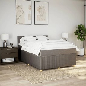 ΚΡΕΒΑΤΙ BOXSPRING ΜΕ ΣΤΡΩΜΑ TAUPE 160X200 ΕΚ. ΥΦΑΣΜΑΤΙΝΟ 3289804