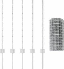 vidaXL Τεντώτο με στήριγμα Ασημί 0,8 x 10 m Ατσάλι