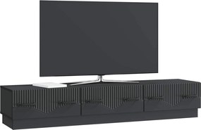 vidaXL Ντουλάπι TV Μαύρο 147 x 34,5 x 27 εκ Επεξεργασμένο Ξύλο