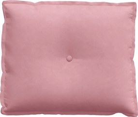 vidaXL Μαξιλάρι Πλάτης Ροζ 60 x 50 cm Υφασμάτινο Κορντουρά