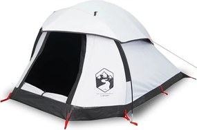 vidaXL Σκηνή Κάμπινγκ 1 Ατόμου Αδιάβροχη Λευκή Ύφασμα Συσκότισης