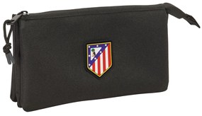 Τριπλή Κασετίνα Atlético Madrid Μαύρο 22 x 12 x 3 cm