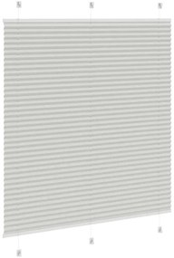 vidaXL Πλισέ περσίδα ανοιχτό γκρι 115x150 cm Πλάτος υφάσματος 114,4 cm