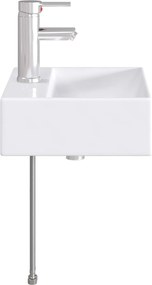 vidaXL Λεκάνη μπάνιου Χρωμέ 39 x 30,5 x 12,5 εκ Μέταλλο