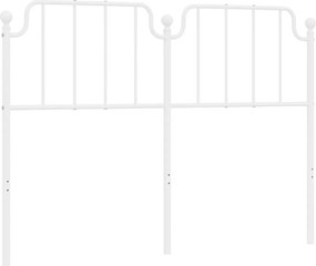 vidaXL Ανταλλακτικό κεφαλάρι Λευκό 150 εκ. Μεταλλικό