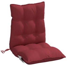 vidaXL Μαξιλάρια Καρέκλας Χαμηλή Πλάτη 4 τεμ. Μπορντό Ύφασμα Oxford