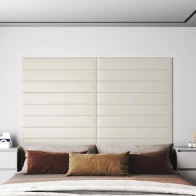 vidaXL Κεφαλάρι Τοίχου 12 pcs Κρεμ Βελούδο