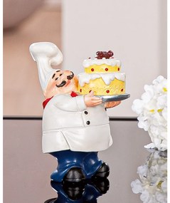 Φιγούρα Μάγειρας 'Paolo' Πολυ Ροζ/Λευκό 8x5.5x9.5cm