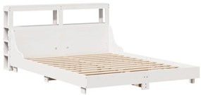 vidaXL Σκελετός Κρεβ. Χωρίς Στρώμα Λευκό 140x200 εκ Μασίφ Πεύκο