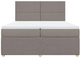 ΚΡΕΒΑΤΙ BOXSPRING ΜΕ ΣΤΡΩΜΑ TAUPE 200X200 ΕΚ. ΥΦΑΣΜΑΤΙΝΟ 3294460