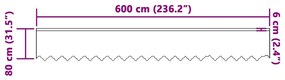 vidaXL Κουρτίνες με κουρτίνες Λευκό 600 x 80 cm Πολυεστέρας