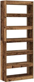 vidaXL Βιβλιοθήκη 6 επιπέδων 80 x 30 x 198 εκ Επεξεργασμένο Ξύλο