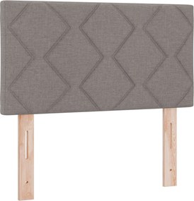 vidaXL Κρεβάτι box spring με στρώμα Taupe 80 x 200 cm Ύφασμα
