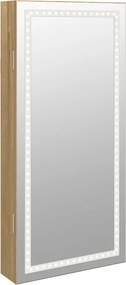 vidaXL Έπιπλο Κοσμημάτων με Καθρέφτη/LED Φώτα Επιτοίχιο
