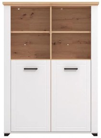 Βιτρίνα Valencia POP 2K Λευκό - Artisan Oak - Λευκό Μάτ 103.5*41*143 εκ. 103.5x41x143 εκ.