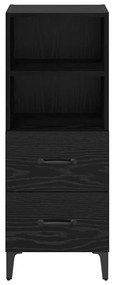 vidaXL Πλαϊνό γραφείο Μαύρη δρυς 34 x 34.5 x 90 εκ Επεξεργασμένο ξύλο