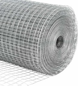 vidaXL Συγκολλητός φράχτης από σύρμα 1000 x 140 εκ. Ασημί