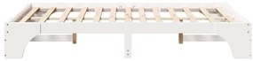 vidaXL Σκελετός Κρεβατιού Λευκό 140 x 190 cm Μασίφ ξύλο πεύκου