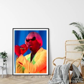 Πόστερ &amp; Κάδρο Tyler the Creator PRT034 22x31cm Μαύρο Ξύλινο Κάδρο (με πόστερ)