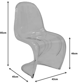 Καρέκλα Xyofa pakoworld PC διάφανο 42x45x85εκ - 292-000018