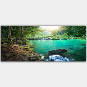 Πίνακας Καμβάς 451ERN1320 120x50cm Multi Wallity Οριζόντιοι Ξύλο, Καμβάς