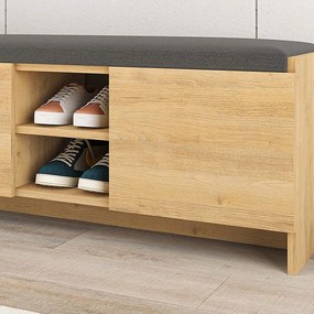 Παπουτσοθήκη Zulla Megapap χρώμα sapphire oak 110x37x43εκ.