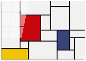 Πίνακας Γυάλινος 123BZM1244 100x70cm Multi Wallity Οριζόντιοι Glass