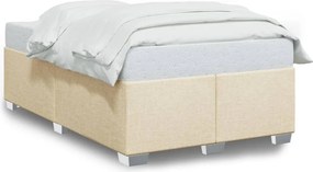 vidaXL Σκελετός Κρεβατιού Χωρίς Στρώμα Κρεμ 120x200 εκ. Υφασμάτινο