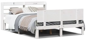 Σκελετός Κρεβατιού με Κεφαλάρι Χωρίς Στρώμα Λευκό 120x200 εκ.