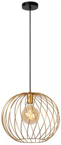 Φωτιστικό Κρεμαστό Lucide 21428-40-02 DANZA Χρυσό Χρώμα (Gold Coloured)|Μαύρο Ματ (Black Mat)