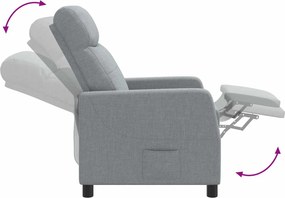 vidaXL Αναπαυτική Καρέκλα Ανοιχτό γκρι Ύφασμα