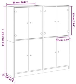 ΒΙΒΛΙΟΘΗΚΗ ΜΕ ΠΟΡΤΕΣ ΜΑΥΡΗ 136X37X142 ΕΚ. ΕΠΕΞ. ΞΥΛΟ 3206525