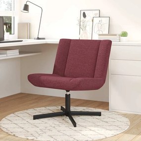 vidaXL Περιστρεφόμενη καρέκλα Μπορντό 63 x 75 x 76 εκ ύφασμα