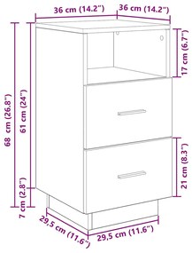 ΚΟΜΟΔΙΝΟ ΜΕ 2 ΣΥΡΤΑΡΙΑ ΑΡΤΙΣΙΑΝΗ ΔΡΥΣ 36X36X68 ΕΚ. 858594