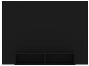 vidaXL Έπιπλο Τηλεόρασης Τοίχου Μαύρο 135 x 23,5 x 90 εκ. Μοριοσανίδα