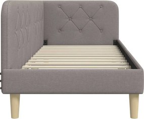 vidaXL Κρεβάτι Γωνίας Taupe 80 x 200 cm ύφασμα