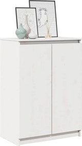 vidaXL Ντουλάπι Λευκό 60 x 36 x 84 εκ. από Μασίφ Ξύλο Πεύκου