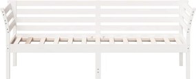 vidaXL Κρεβάτι ημέρας χωρίς στρώμα Λευκό 75x190 cm Στερεό ξύλο πεύκο