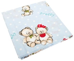 Σεντόνια Παιδικά Σετ 2τμχ Two Lovely Bears 64 Blue DimCol Μονό 160x240cm 100% Βαμβάκι