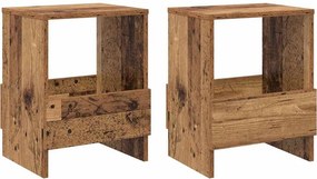 vidaXL Ράφι Περιοδικών 2 pcs Παλιό ξύλο 35 x 30 x 45 εκ.