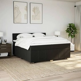 ΚΡΕΒΑΤΙ BOXSPRING ΜΕ ΣΤΡΩΜΑ ΜΑΥΡΟ 200X200 ΕΚ. ΥΦΑΣΜΑΤΙΝΟ 3289491